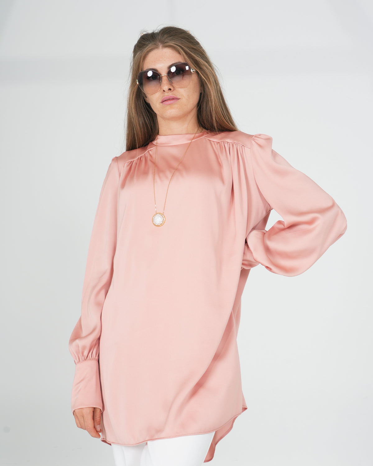 Shirt tunic with long sleeve