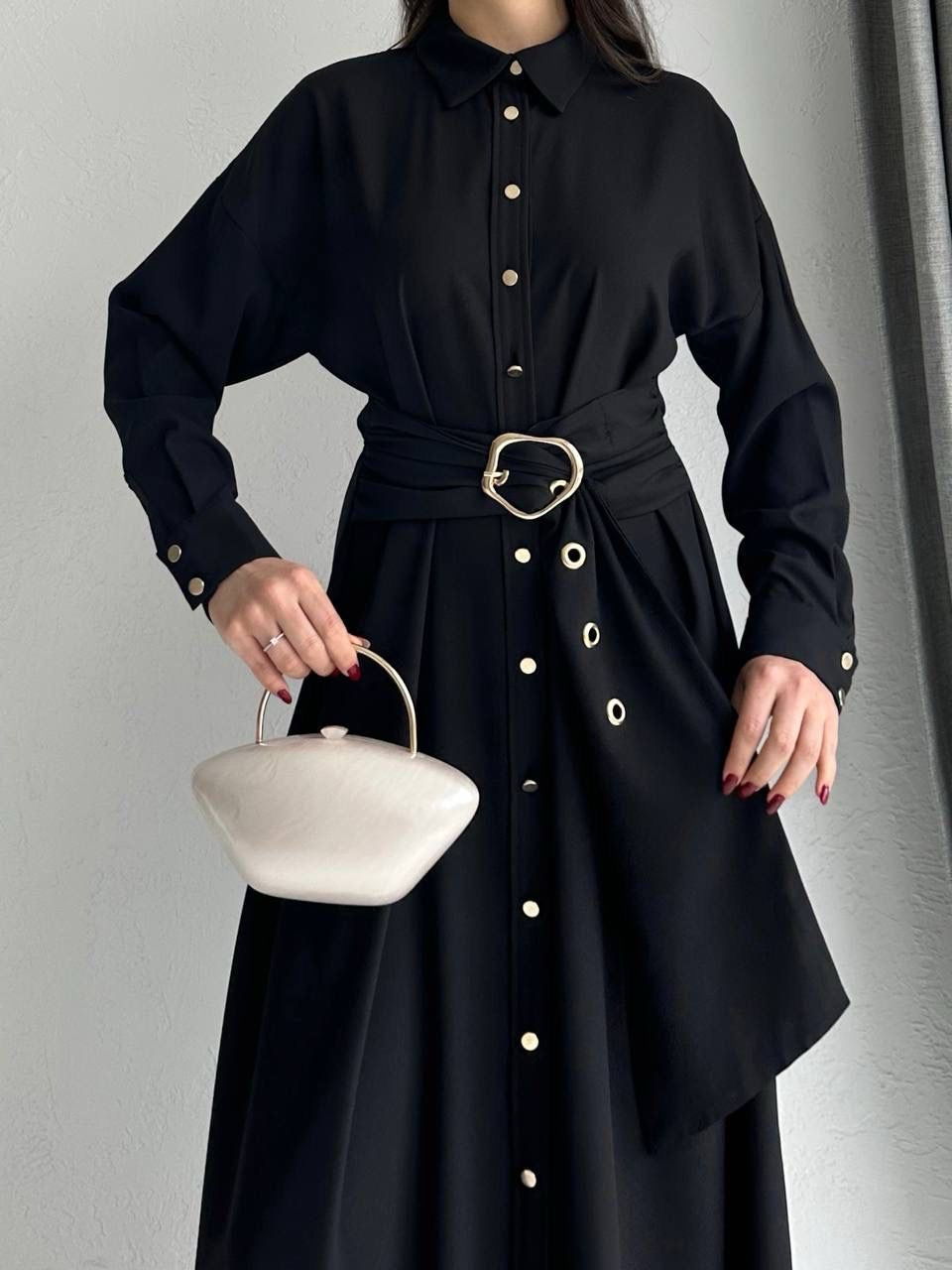 Ursulla Black dress - Long sleeve