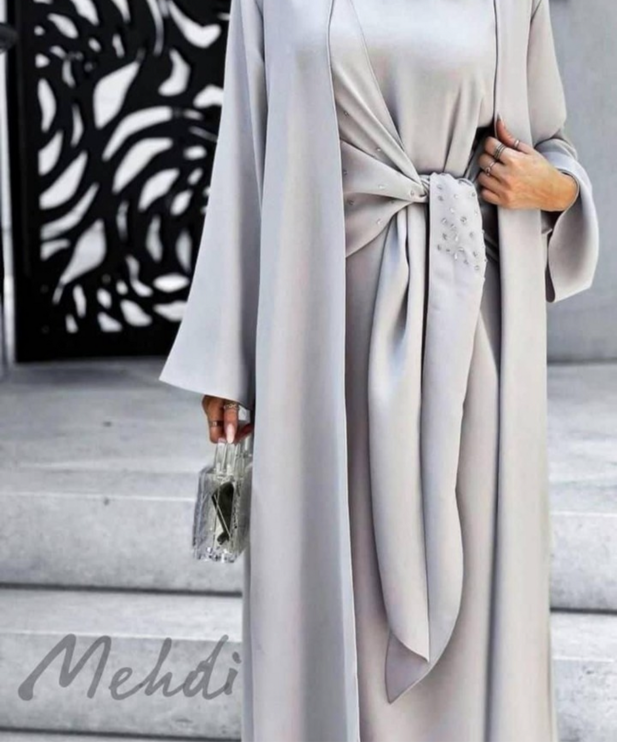 Silver abaya