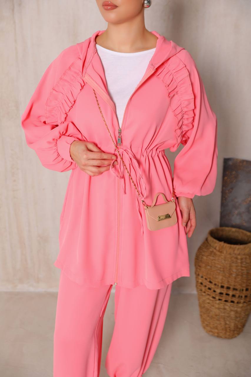 Peach salmon travel set - Women co-ord set