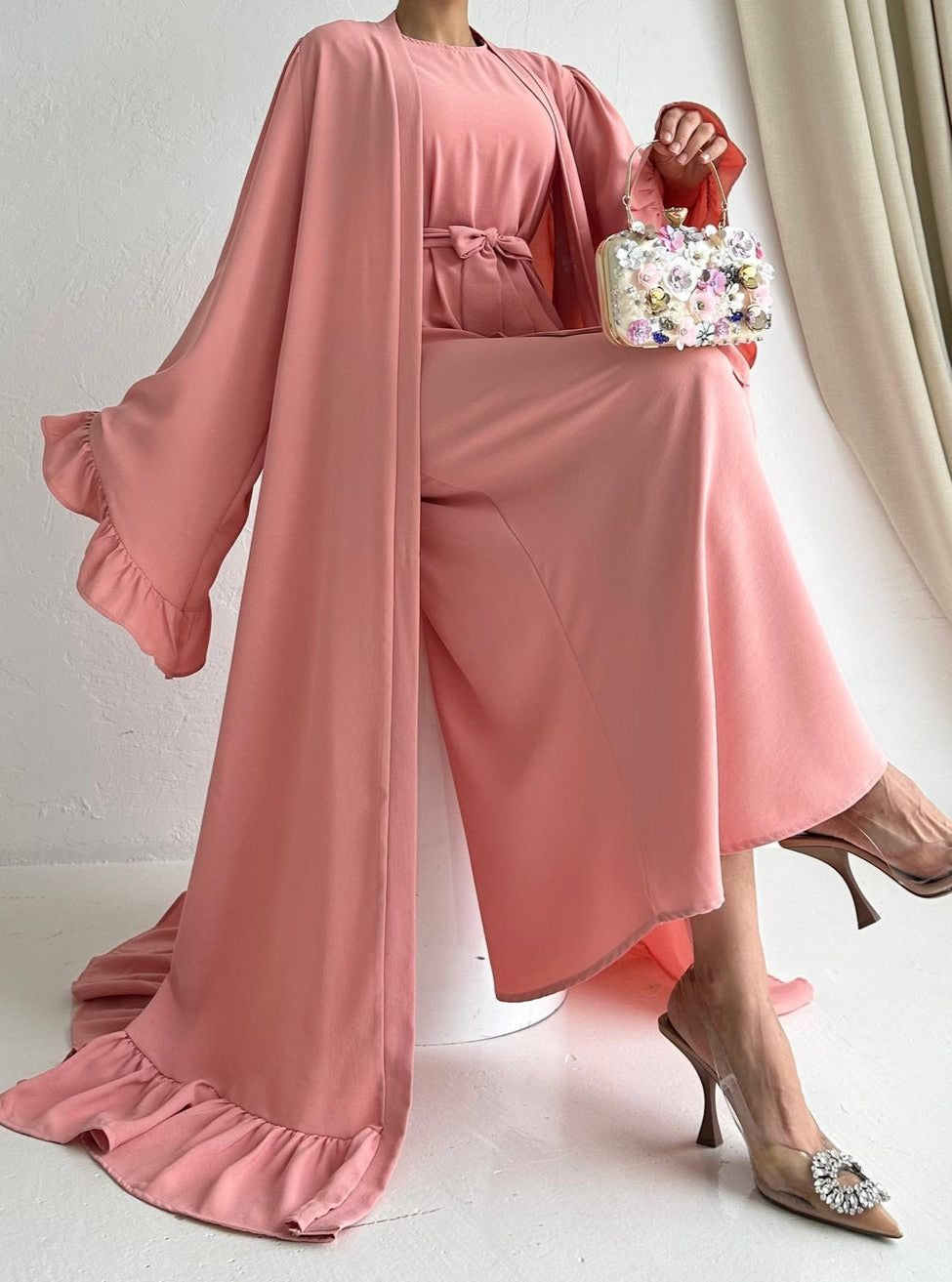 Light pink abaya