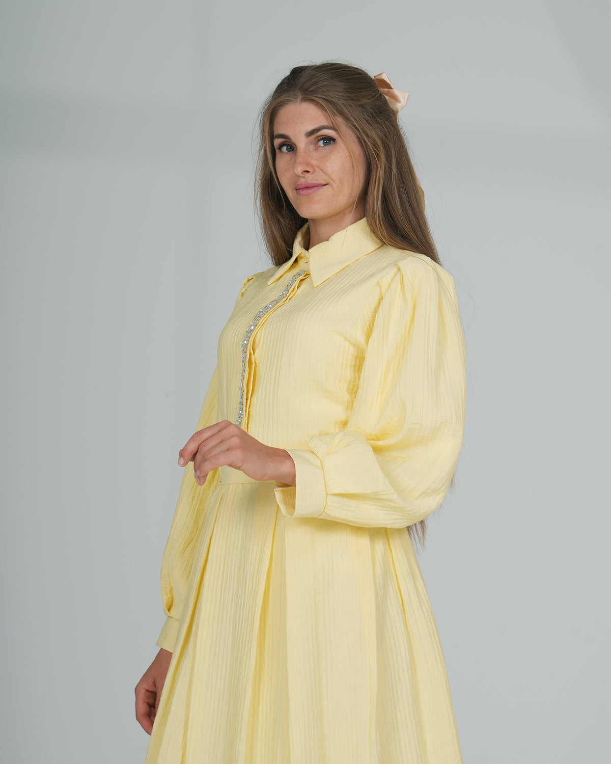 Yellow Embelisshed dress