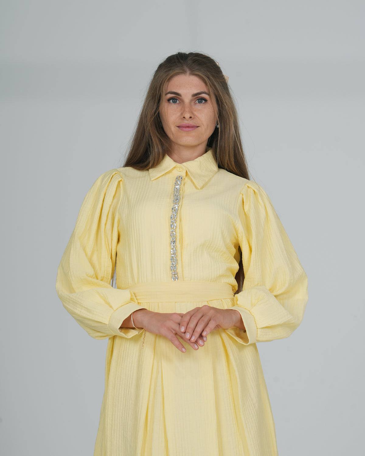 Yellow Embelisshed dress