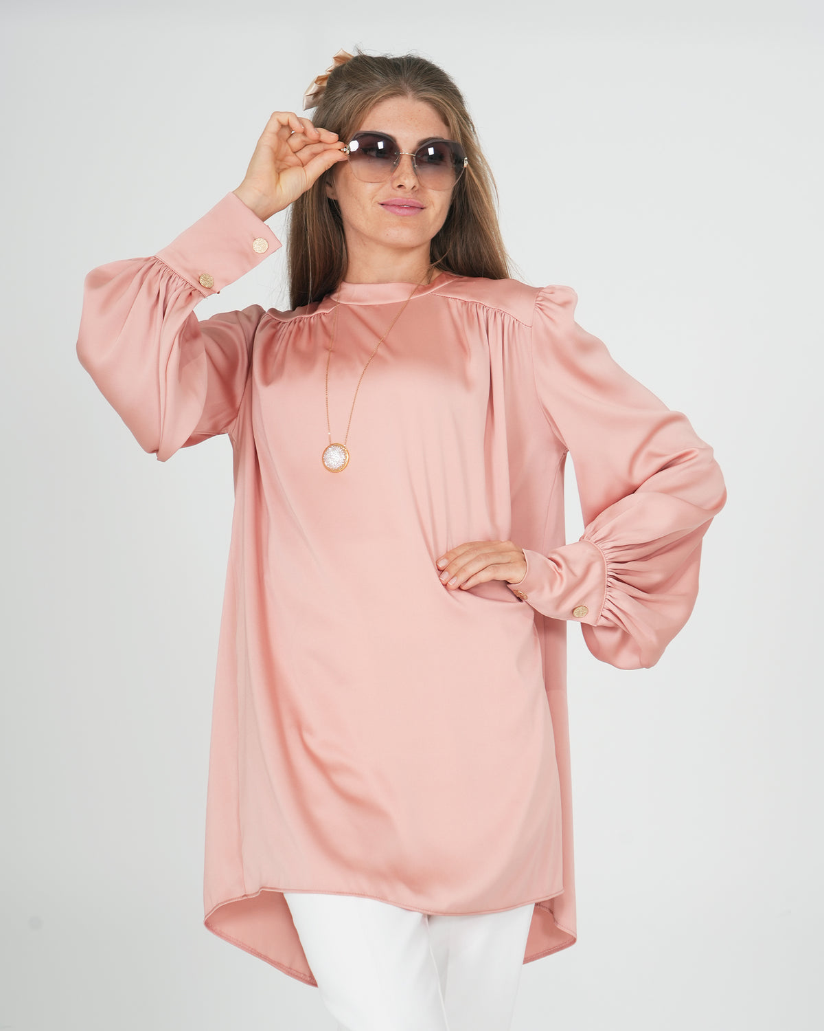 Shirt tunic with long sleeve