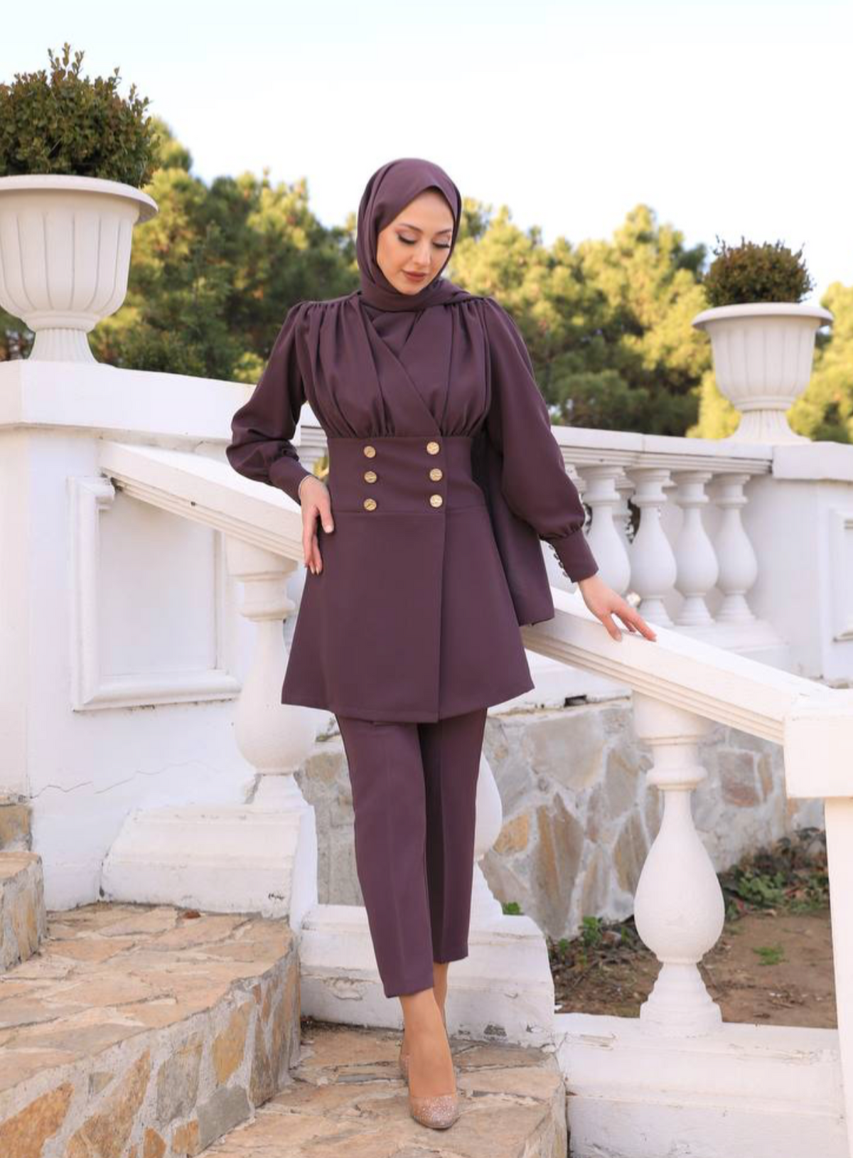 Purple suit long sleeve - co-ord set