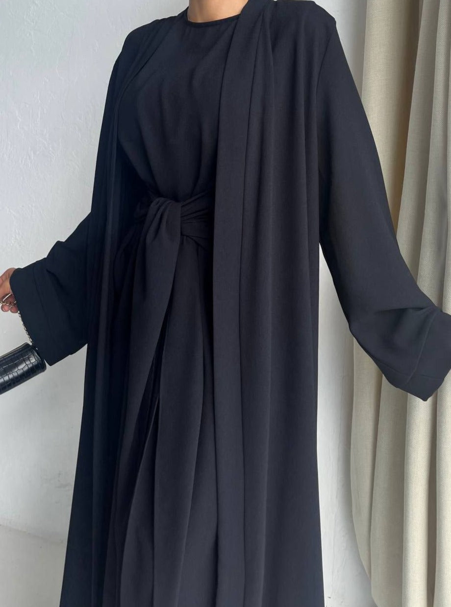 Noeud Papillon fionka abaya - Black