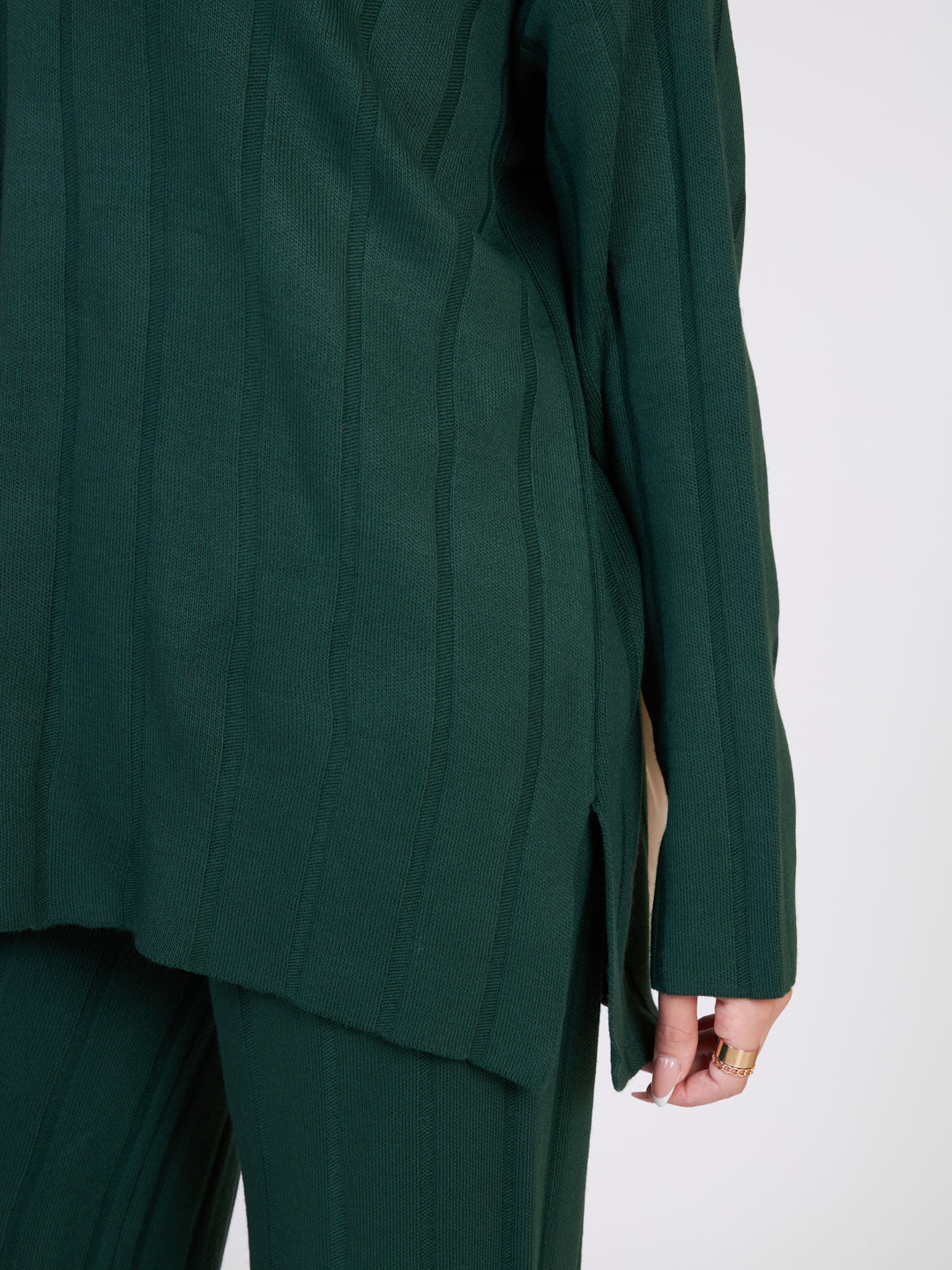 Women's tricot co-ord set - Dark green