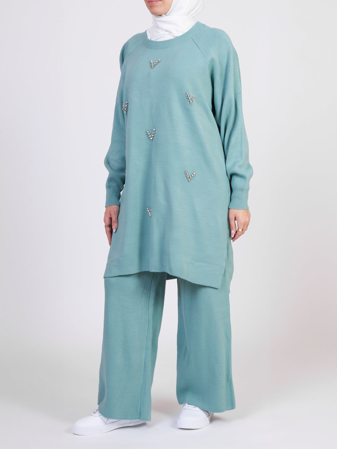 Ayla women's tricot co-ord set - Mint