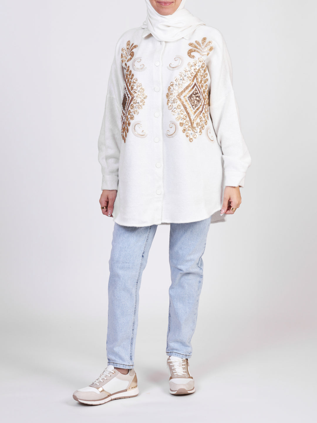 Royal gold embellished jacket