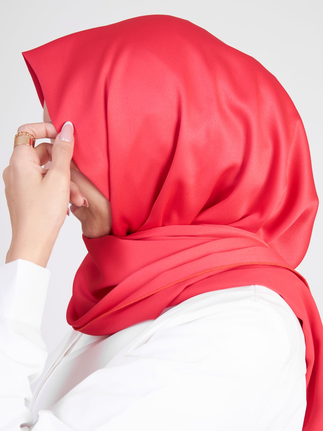 Crepe satin hijab scarf